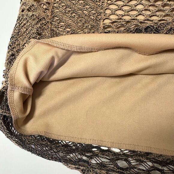 EASLE Brown Cutout Sleeveless Bodycon Mini Dress Small - Picture 5 of 8